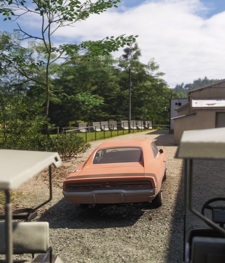 Photo clue for the Dodge Charger R/T in the Minamino region