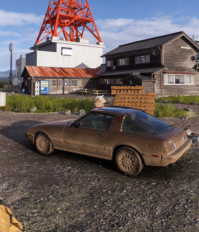 Photo clue for the Mazda RX-7 GSL-SE in the Ohtani region