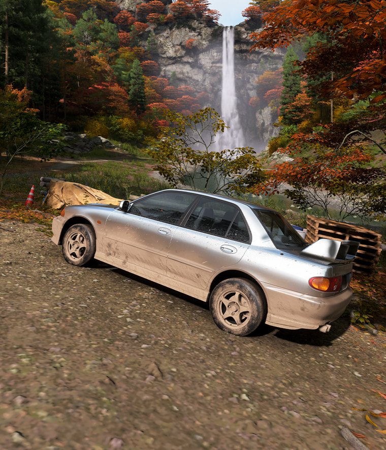 Photo clue for the Mitsubishi Lancer Evolution III GSR in the Takashiro region